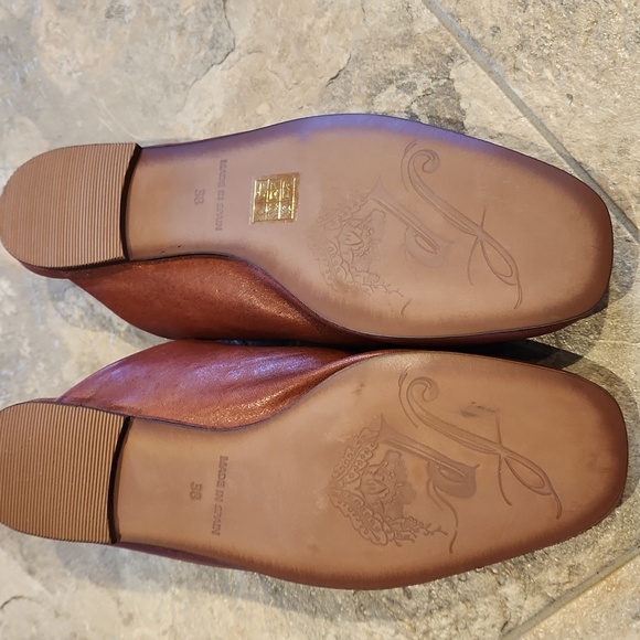 Free People Reese Leather Flat Brown Size 38 NWT - Picture 4 of 7